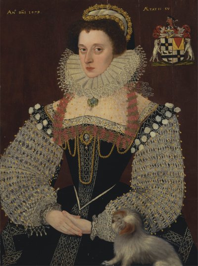 Frances, Lady Brydges (ca. 1553-1623) door George Gower