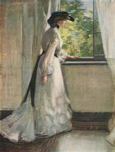 Bij het raam, ca. 1916 door George Henry