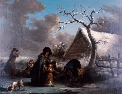 Schaatsen, 1792 door George Morland