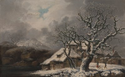 Een winterlandschap door George Smith