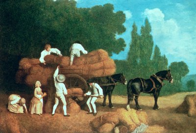 De Oogstwagen door George Stubbs