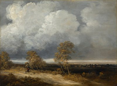 Landschap met ruiter door Georges Bernard Michel