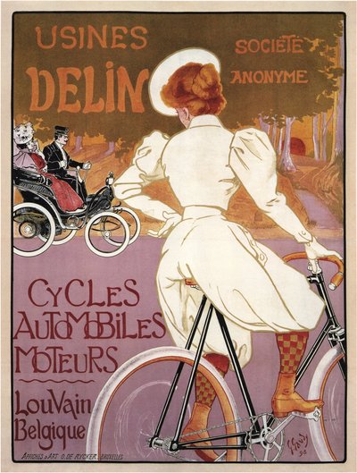 Delin Fietsen Automobielen Motoren, 1898 door Georges Gaudy