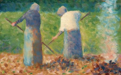 Hooimachters in Montfermeil, ca. 1882 door Georges Pierre Seurat