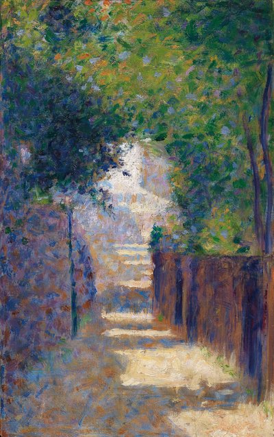 Rue St. Vincent in de lente, ca. 1884 door Georges Seurat