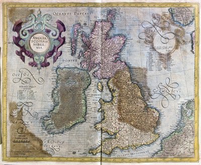 Engeland, Schotland en Ierland door Gerardus Mercator