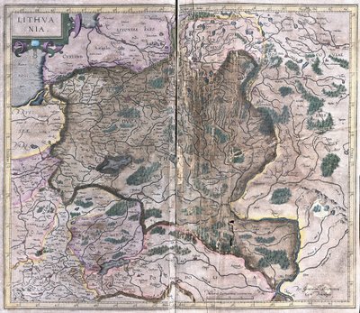 Litouwen (gravure) door Gerardus Mercator