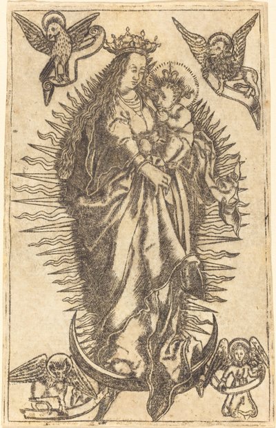 Madonna en kind door German 16th Century