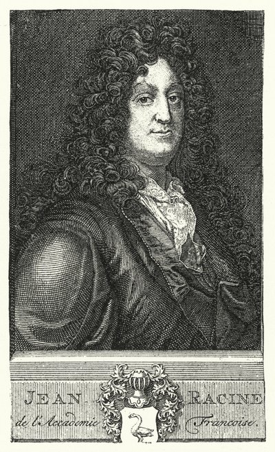 Jean Racine, Franse toneelschrijver (gravure) door German School