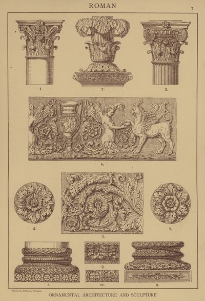 Romeins, Sierarchitectuur en Beeldhouwkunst door German School