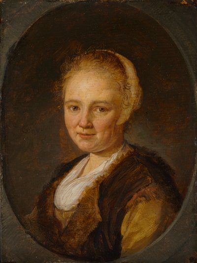 Een Jonge Vrouw door Gerrit Dou