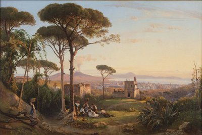 Napels gezien vanaf La Conocchia, 1844 door Giacinto Gigante