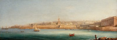 Uitzicht op Valletta vanaf Manoel Eiland, 1869 door Giancinto Gianni