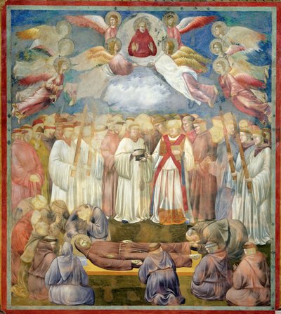 De dood van St. Franciscus, 1297-99 door Giotto di Bondone