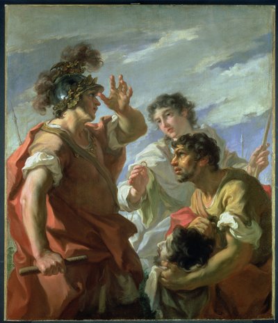 Caesar voor Alexandrië door Giovanni Antonio Pellegrini