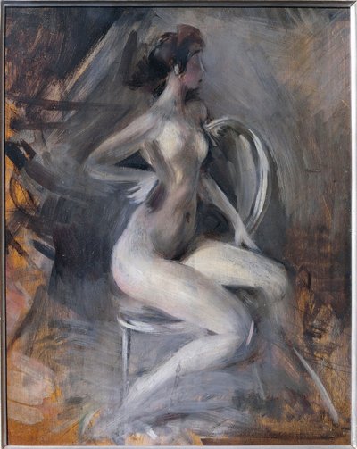 Italië, Ferrara, Dynamisch Naakt door Giovanni Boldini