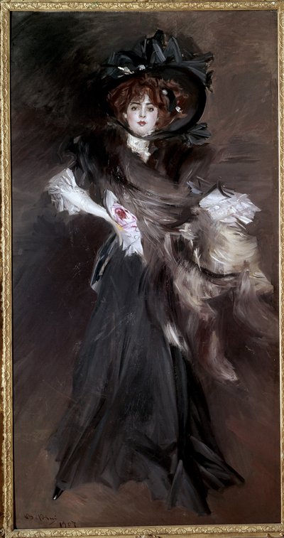 Portret van Mademoiselle Lantelme door Giovanni Boldini