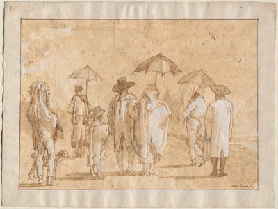 Een lentebui door Giovanni Domenico Tiepolo