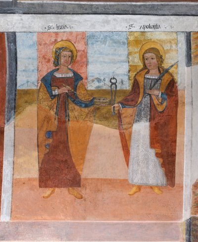 Sint Lucia en Sint Apollonia door Giovanni di Cherasco Botoneri