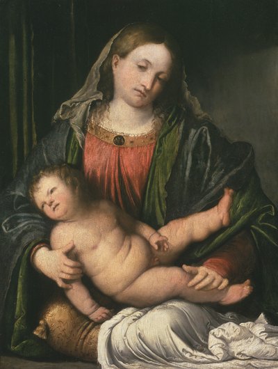 Madonna en Kind door Girolamo Romanino