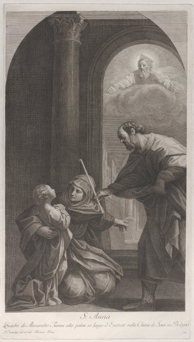 Sint Anna knielend met de Maagd, 1760-1800 door Giuliano Traballesi