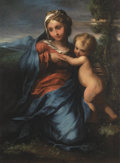 Maagd en Kind, c.1600 door Giulio Cesare Amidano