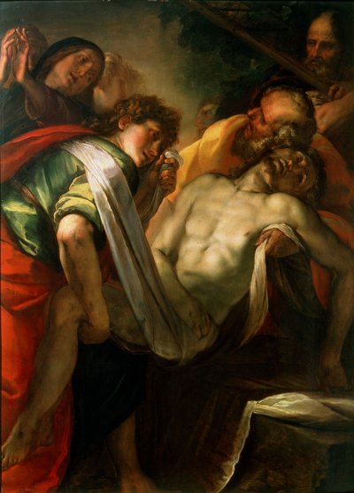 De Graflegging van Christus, 1620s door Giulio Cesare Procaccini