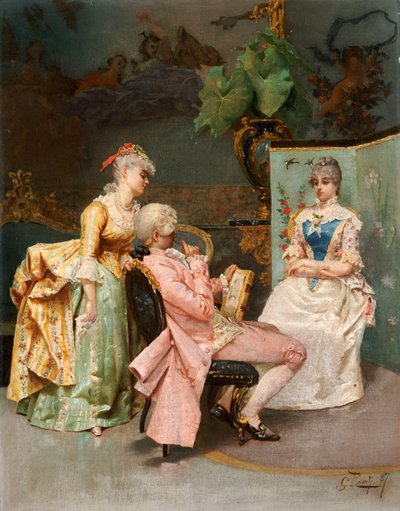 De zitting, 1887 door Giulio Rosati