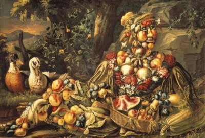 De Zomer door Giuseppe Arcimboldo