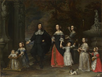 Een Familiegroep, ca. 1664 door Gonzales Coques