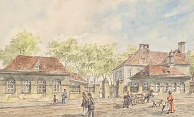 De Hohlweggasse in Wenen-Landstraße door Gustav Korompay