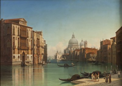 Uitzicht op Canal Grande in Venetië, 1860 door Gustaf Wilhelm Palm