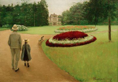 Het park van het landgoed in Yerres door Gustave Caillebotte