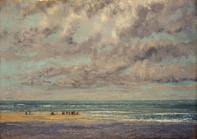 Marine - Les Equilleurs door Gustave Courbet