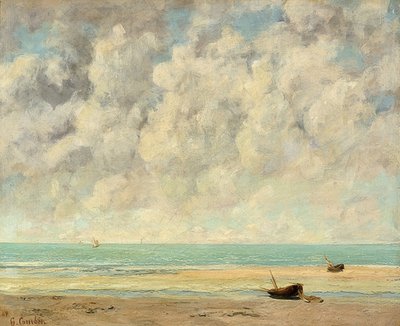 Rustige zee door Gustave Courbet