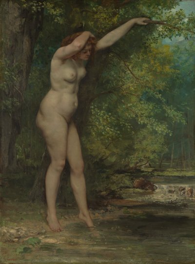 De jonge badster, 1866 door Gustave Courbet