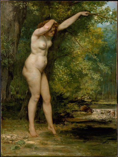 Jonge badster door Gustave Courbet