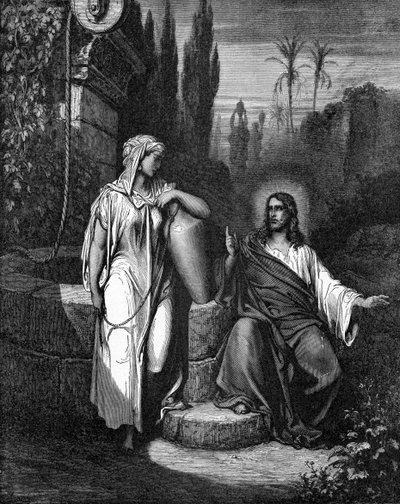 Jezus en de Samaritaanse vrouw door Gustave Dore