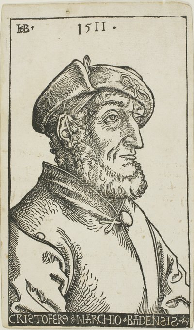 Markgraaf Christoph I van Baden door Hans Baldung Grien