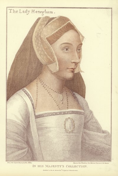 Mary, Lady Henegham door Hans Holbein der Jüngere