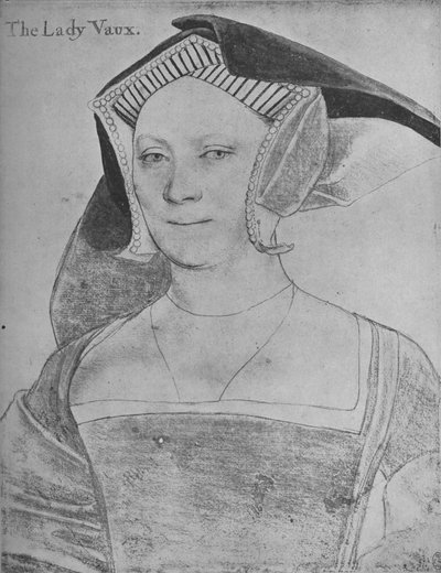 Elizabeth, Lady Vaux, ca. 1536 1945 door Hans Holbein der Jüngere