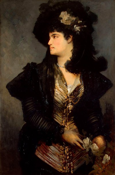 Portret van een Vrouw door Hans Makart