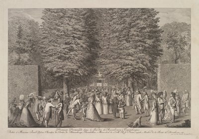 Feestende boeren (Mei en juni) door Hans Sebald Beham