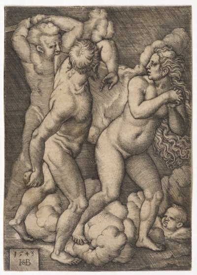 De verdrijving uit het Paradijs, 1543 door Hans Sebald Beham