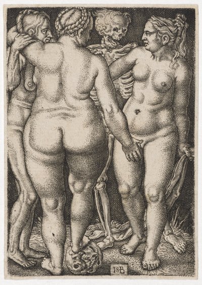 Drie vrouwen en de Dood, ca. 1546-50 door Hans Sebald Beham