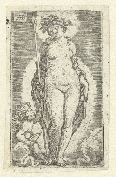 Venus en Cupido door Hans Sebald Beham