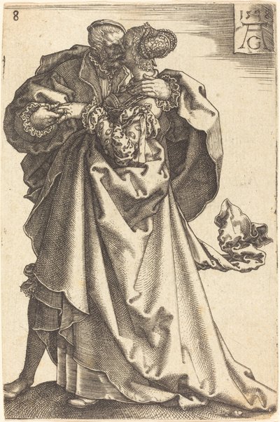 Grote Bruiloftsdansers, 1538 door Heinrich Aldegrever