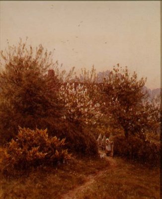 De Boomgaard in de Lente door Helen Allingham