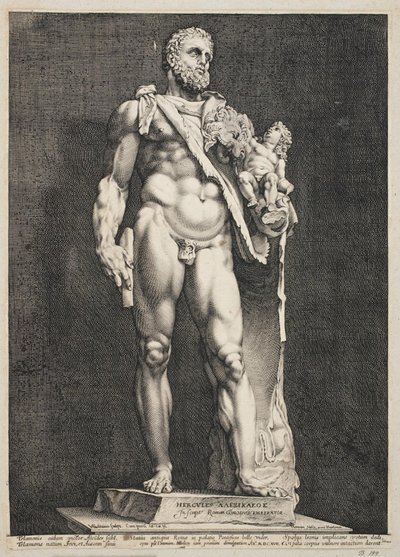 Hercules en Telephos door Hendrick Goltzius