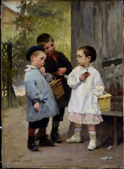 Geef me een hap, 1883 door Henri Jules Jean Geoffroy